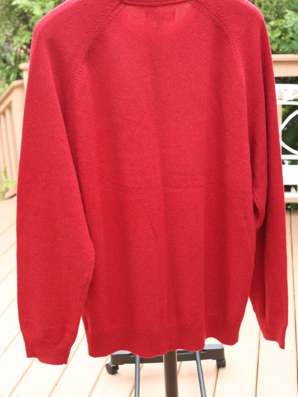 Goodthreads Men's XL Dark Red Tight Knit Pullover 100% Lam Wool Sweater